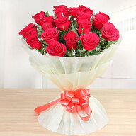 Valentine 12 Premium Red Roses Bunch