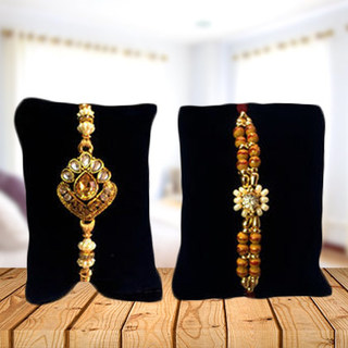 Set of 2 Rakhis-Golden
