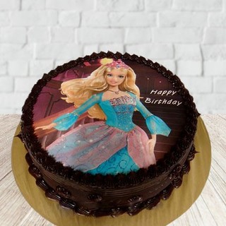 Choco Barbie Photo Cake