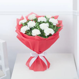 White Carnation Bouquet