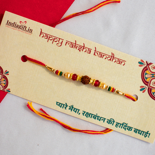 Elegant Rudraksh Rakhi