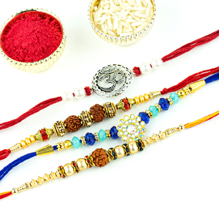OM Rakhi Combo of 4