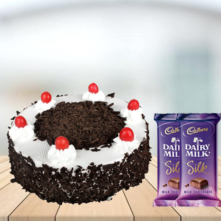 Black Forest Cake with Cadbury Silk Combo