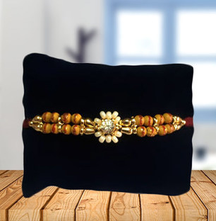 Wooden Pearls Rakhi