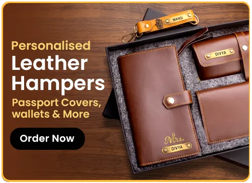 Personalised Leather Hampers