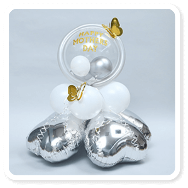 Happy Mother's Day White & Silver