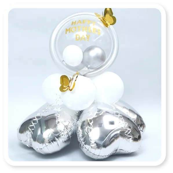 Happy Mother's Day White & Silver
