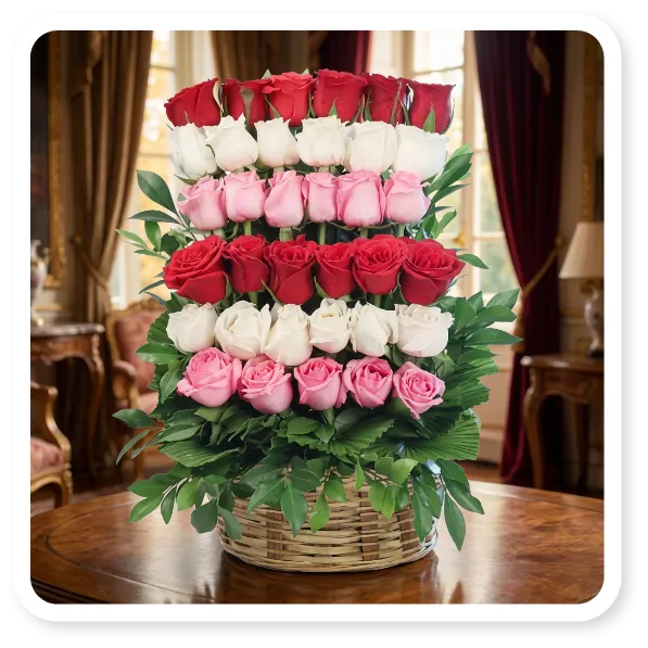 Mixed Roses Arrangement
