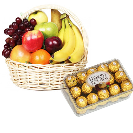 Fresh Fruits with Choclates