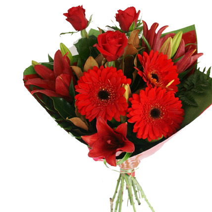 Red Mixed Flower Bouquet