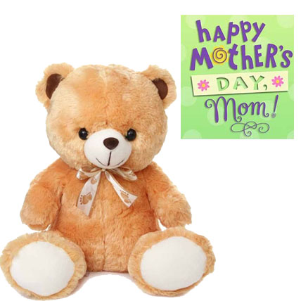 Teddy With Mother,s Day Card