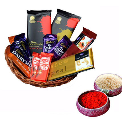 Chocolate Basket with Rolli Tikka