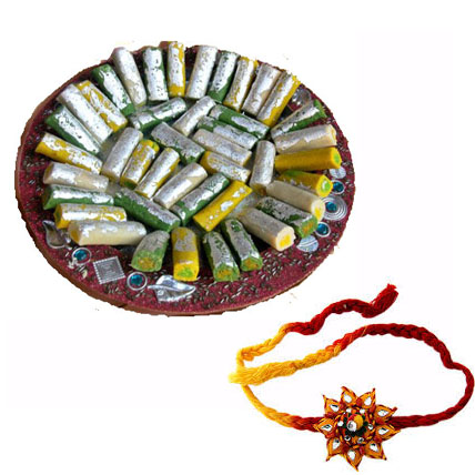 Kaju Roll with 2 Rakhis