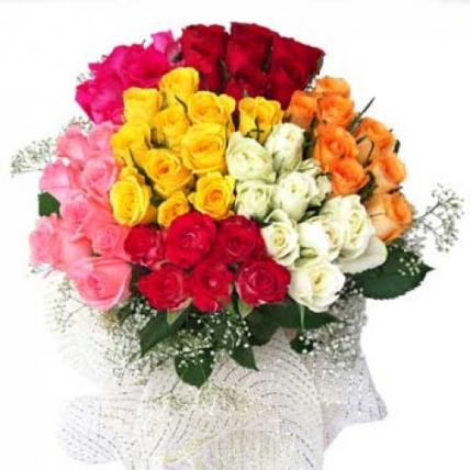 Graceful Mixed Roses Bouquet Large