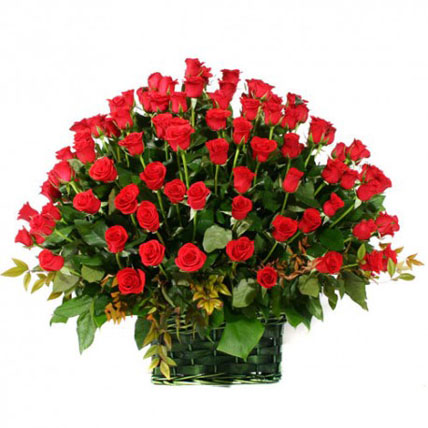 Red Roses Big Basket