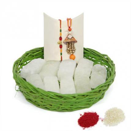 Petha Basket With Rakhi