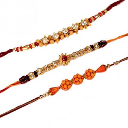 Set of 3 Rakhis-Mix