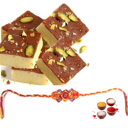 Chocolate Burfi With Rakhi