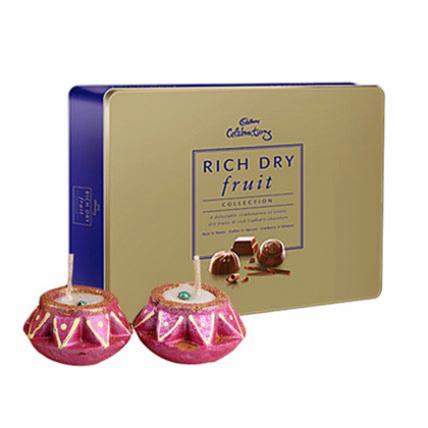 Rich Dry Fruit with Diyas