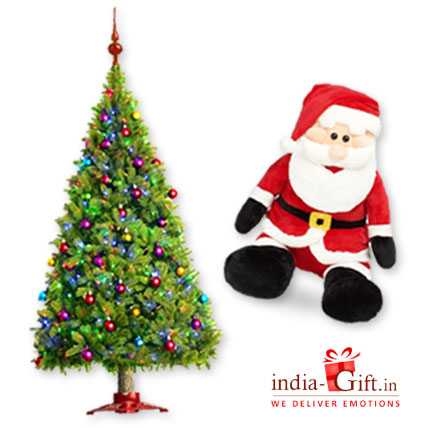 Christmas Tree & Santa Soft Toy