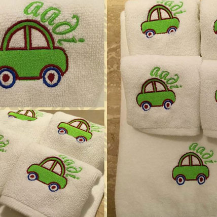 Personalised Monogrammed Boys Towel Set