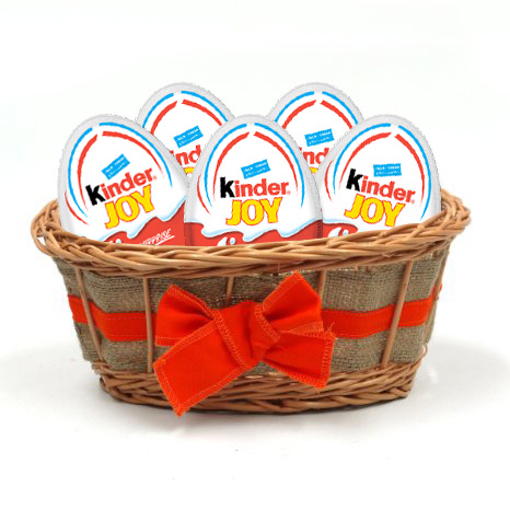 Easter Eggs Kinder Joy Basket
