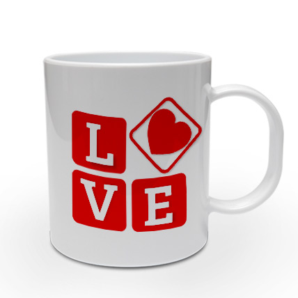 LOVE in Bold Personalised Mug