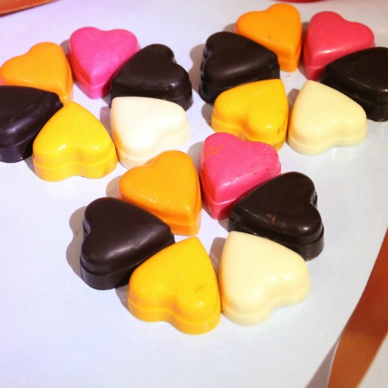 Colorful Heart Chocolates