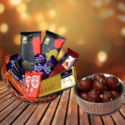 Gulab Jamun & Chocolate Basket