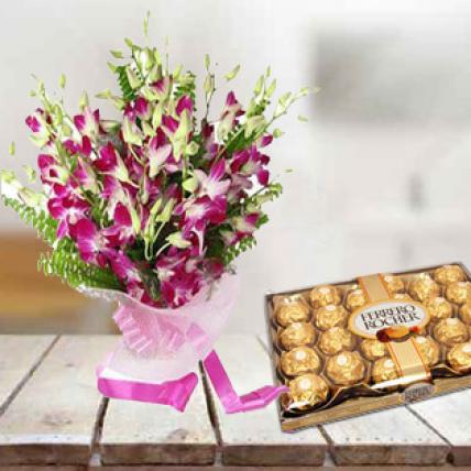 Orchids & Ferrero Rocher Chocolate