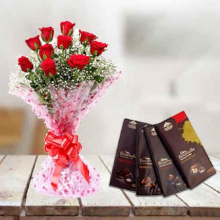 Red Roses with Bournville Chocolate