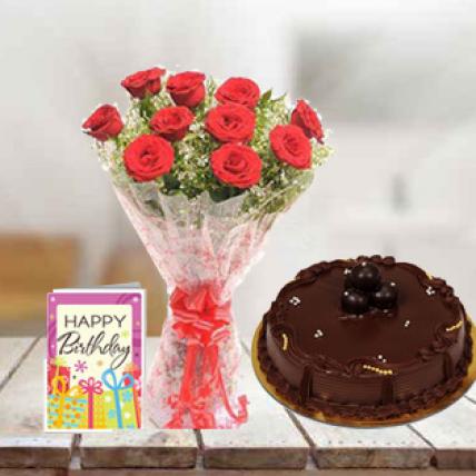 Roses, Cake & Card 