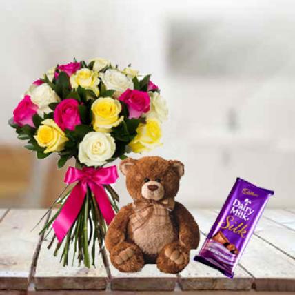 Roses, Teddy & Dairy Milk Silk