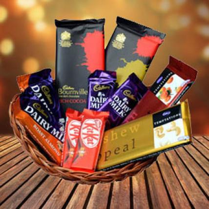 Valentine Basket of Indian Chocolate