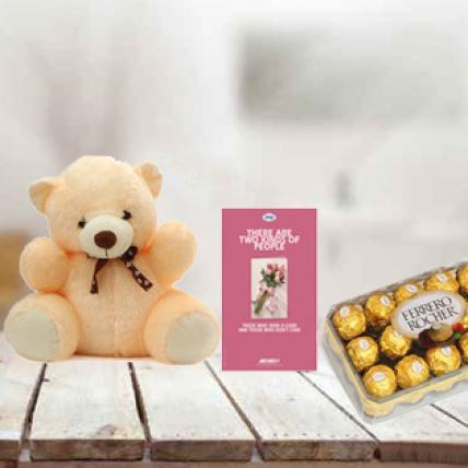 Teddy, Chocolate & Card