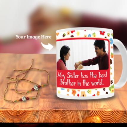 Stone Rakhi with Rakhi Photo Mug