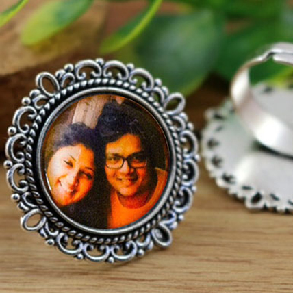 Personalised Photo Ring Online | Order Custom Ring With Photo Inside