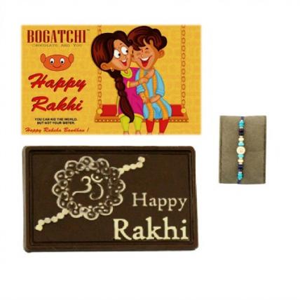 Happy Rakhi Chocolate with Blue Rakhi