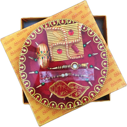 Premium Rakhi Thali with Rakhi