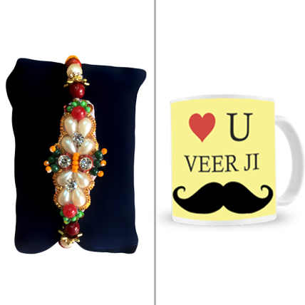 Fancy Rakhi with Veerji Mug