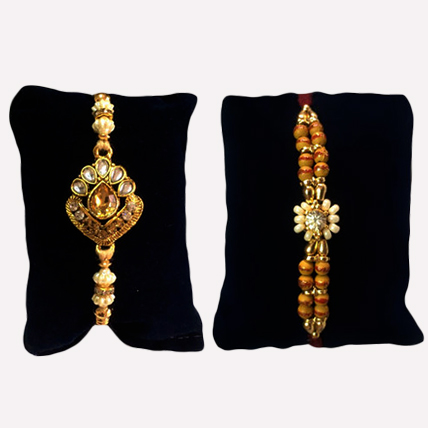 Set of 2 Rakhis-Golden