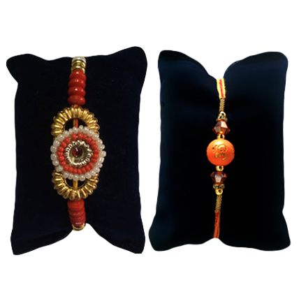 Set of 2 Rakhis-orange