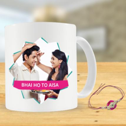 Bhai ho to Aisa Mug and Rakhi