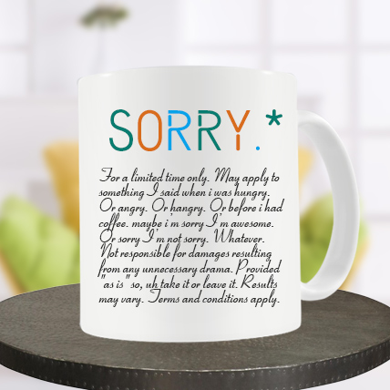 Sorry Definition Mug