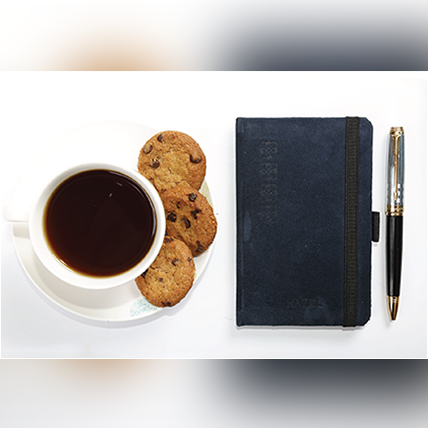 Blue Seude Pocket Journal