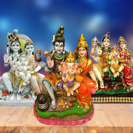 Shiv, Parvati & Ganesh