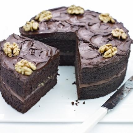 Valentine Choco Walnut Cake