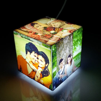 Personalized Lamp - Cube lit Mini - Best 3-year Anniversary for Boyfriend