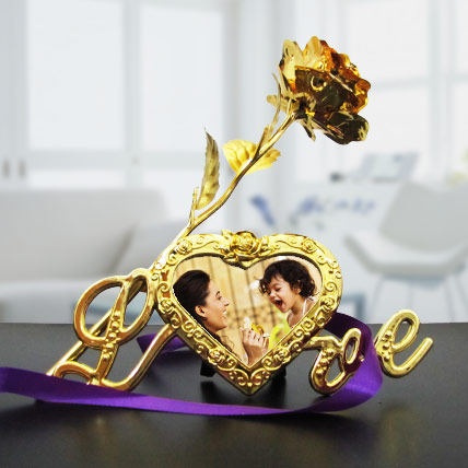 Golden Love Photo Frame