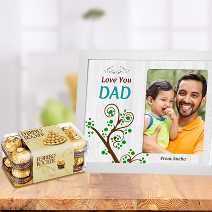 Fathers Day Photo Frame and Chocolates